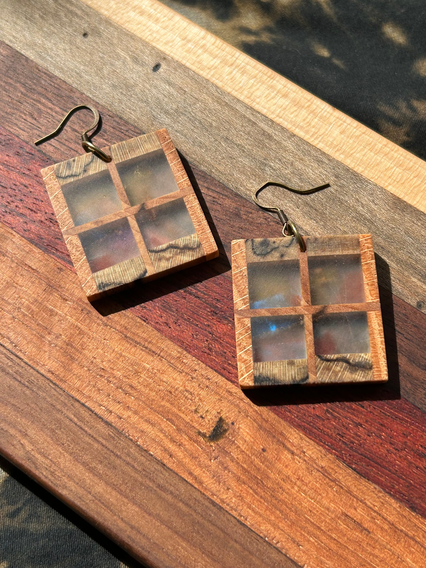 Oak, Pecan and Resin Windows