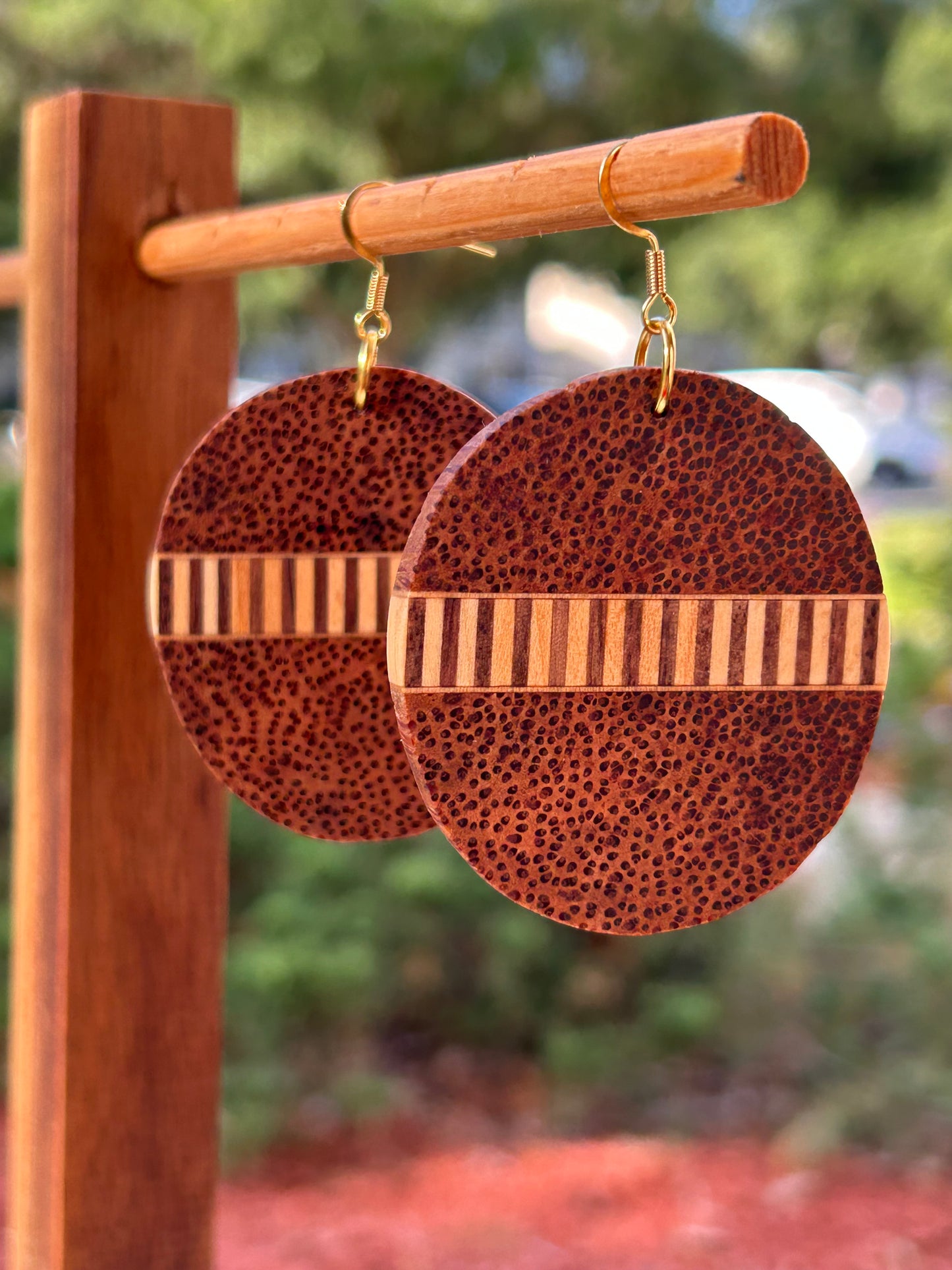 Black Palm Rounds w/ Basswood and Walnut stripes