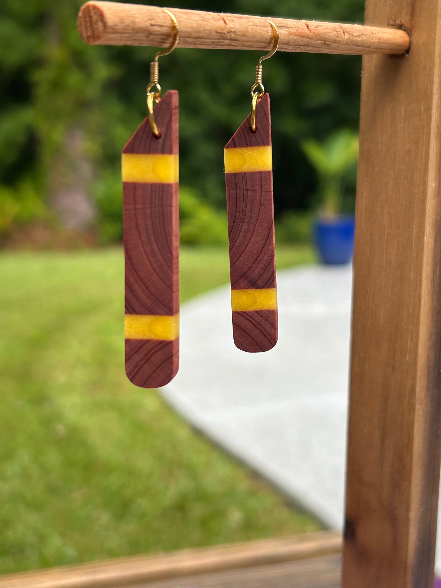 Cedar w/ Aureolin Yellow Stripes