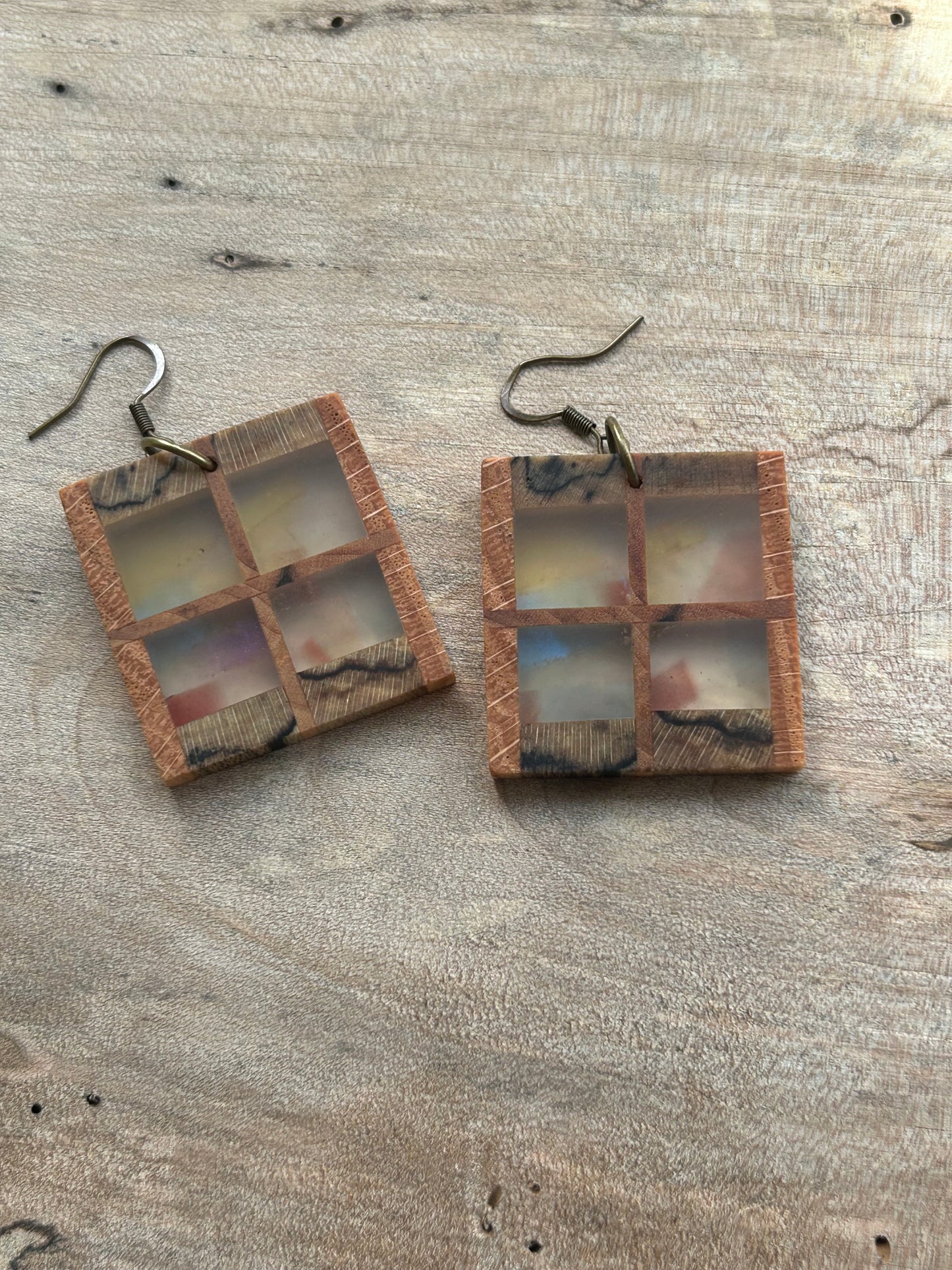 Oak, Pecan and Resin Windows
