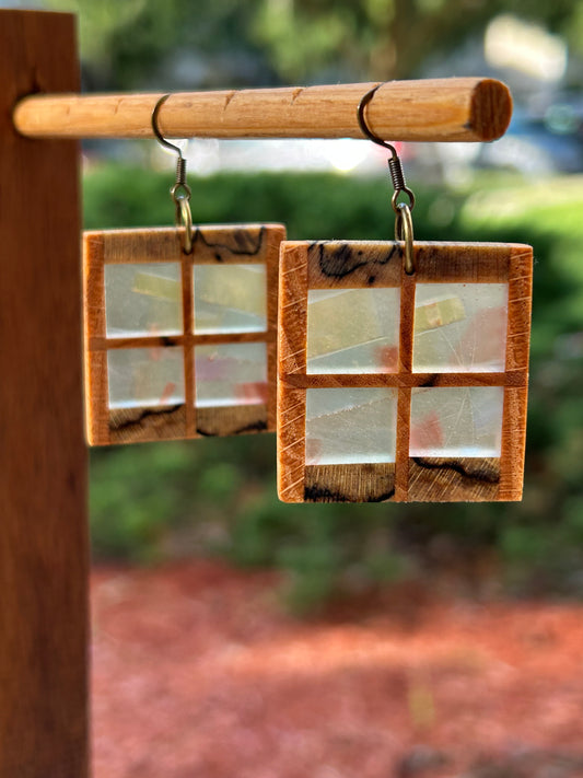 Oak, Pecan and Resin Windows