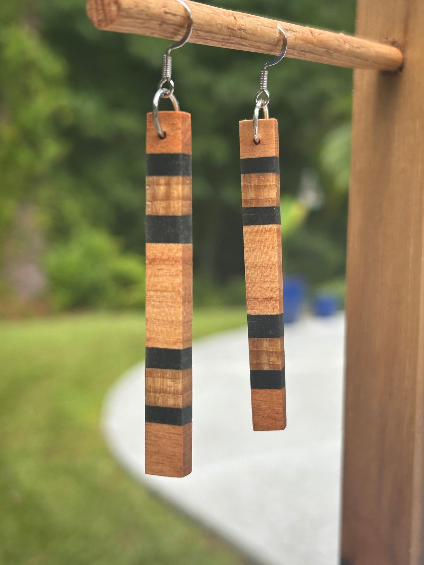 Cherry and Pecan w/ Black Onyx Stripes Skinny