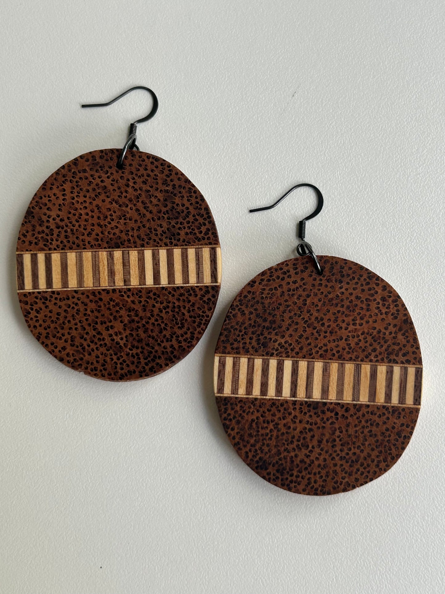 Black Palm Rounds w/ Basswood and Walnut stripes