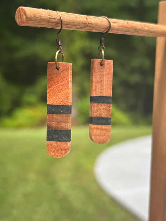 Cherry and Pecan w/ Black Onyx Stripes Shorty