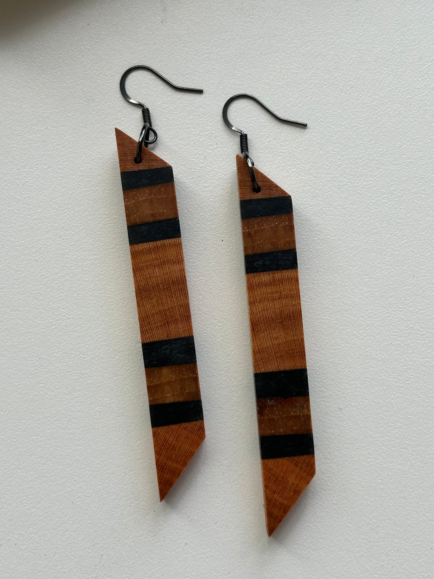 Cherry and Pecan w/ Black Onyx Stripes