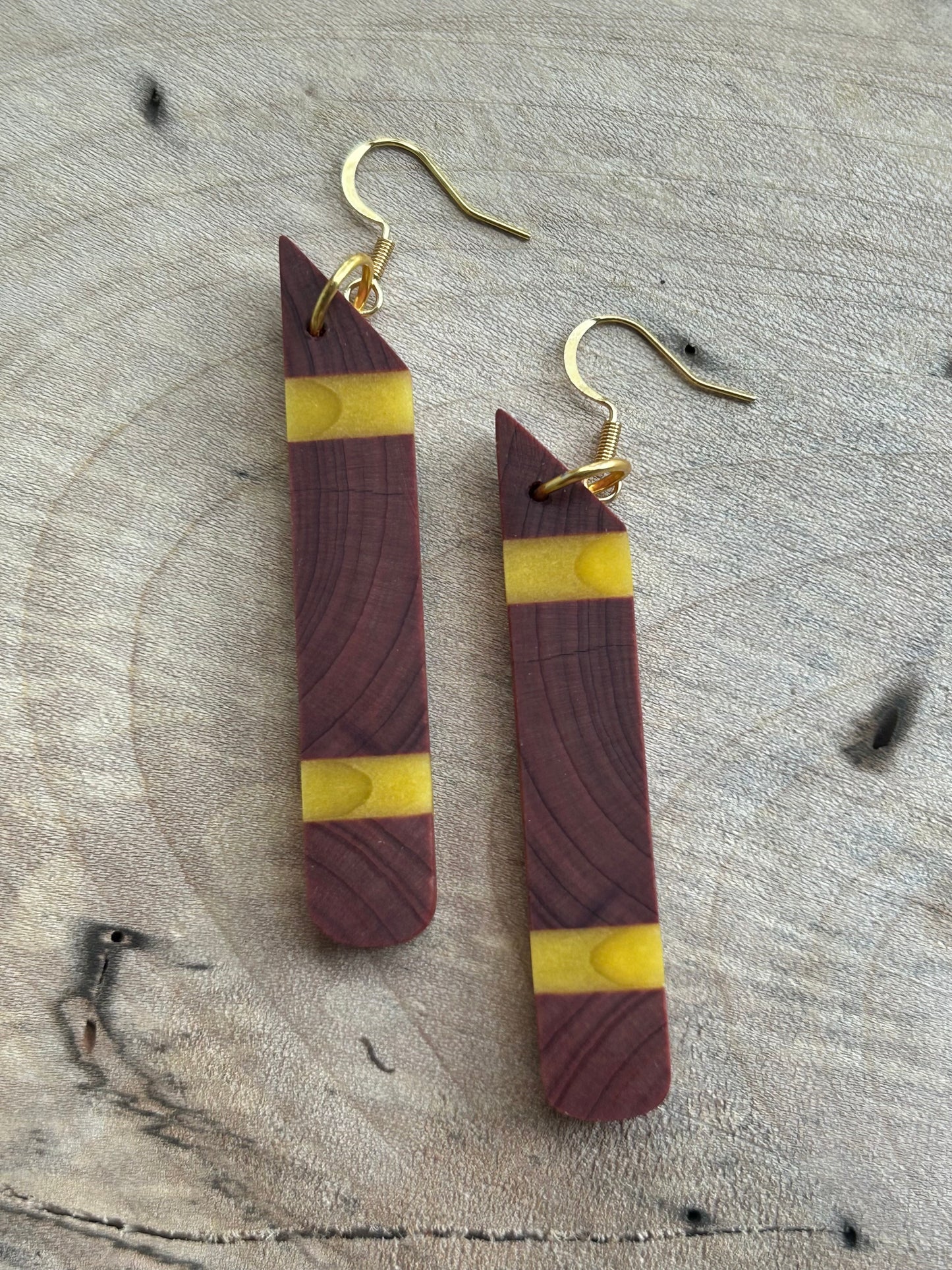Cedar w/ Aureolin Yellow Stripes