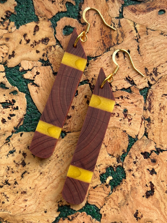 Cedar w/ Aureolin Yellow Stripes