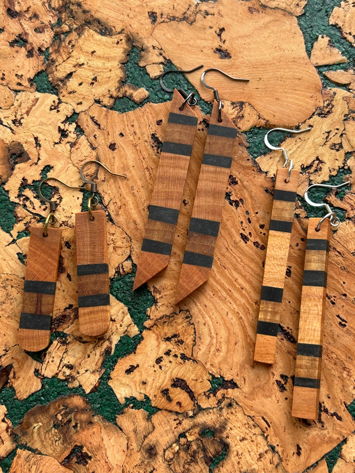 Cherry and Pecan w/ Black Onyx Stripes